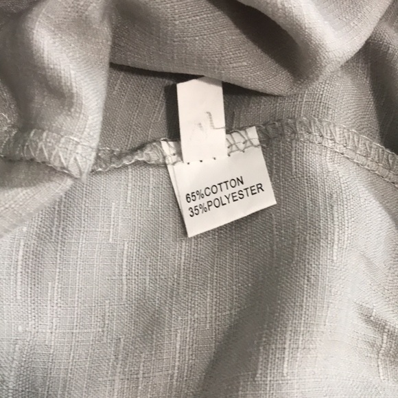 LADIES RUFFLE HEM TAUPE COLORED LIGHT WEIGHT SHORTS - Picture 5 of 5